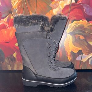 NWOT Women's Gray Fur-Lined Winter Boots priced to sell
